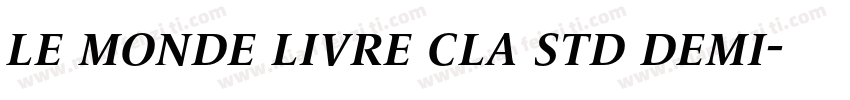 le monde livre cla std demi字体转换